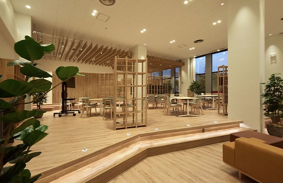 オフィスデザイン事例|コンセプトとデザインを調和した、働く空間を自由に選べるオフィス