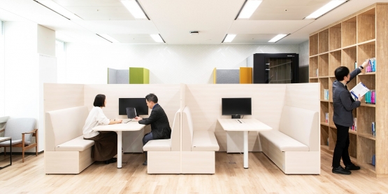 オフィスデザイン事例|リブランディングに伴うオフィス最適化。新しい働き方を体現したオフィス
