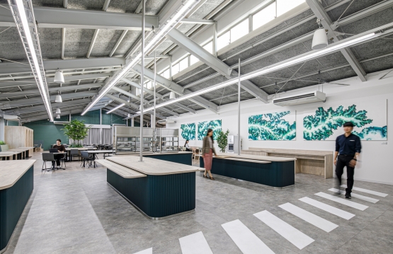 デザイナーズオフィス事例|未来につながる様々な働き方ができる食堂『VISTA』